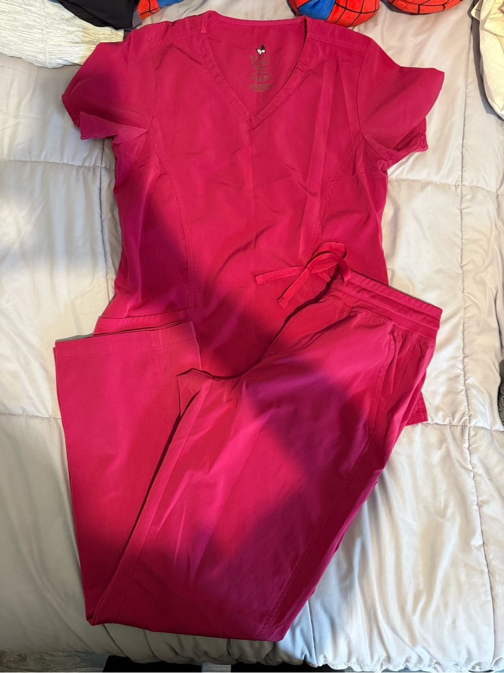 Womens Pink Willow Brook Scrub Set